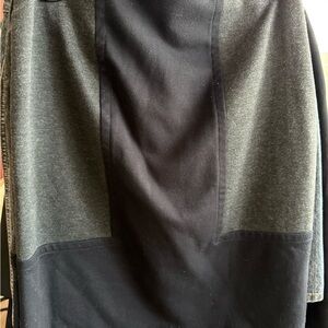 Worthington Black and Gray Colorblock Skirt